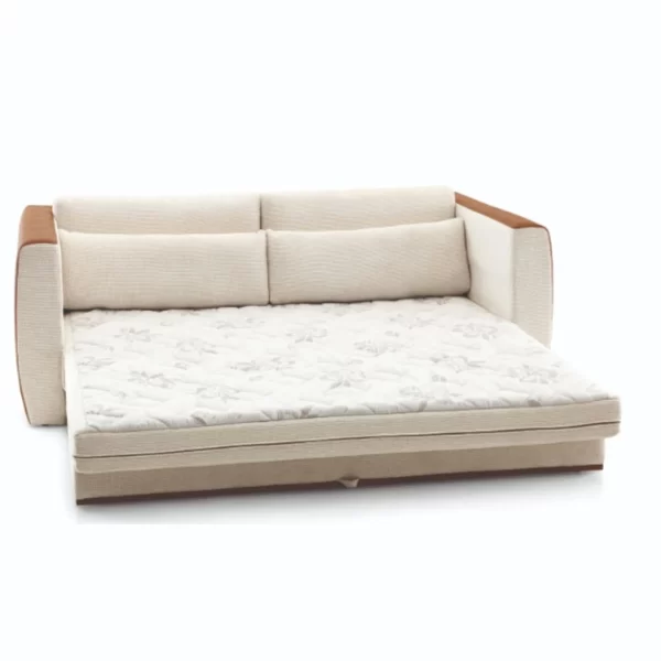 Sofá-Cama 3 Lugares MH-1609 Herval 188 cm (largura) Colchão Casal Linho Bege - Image 2